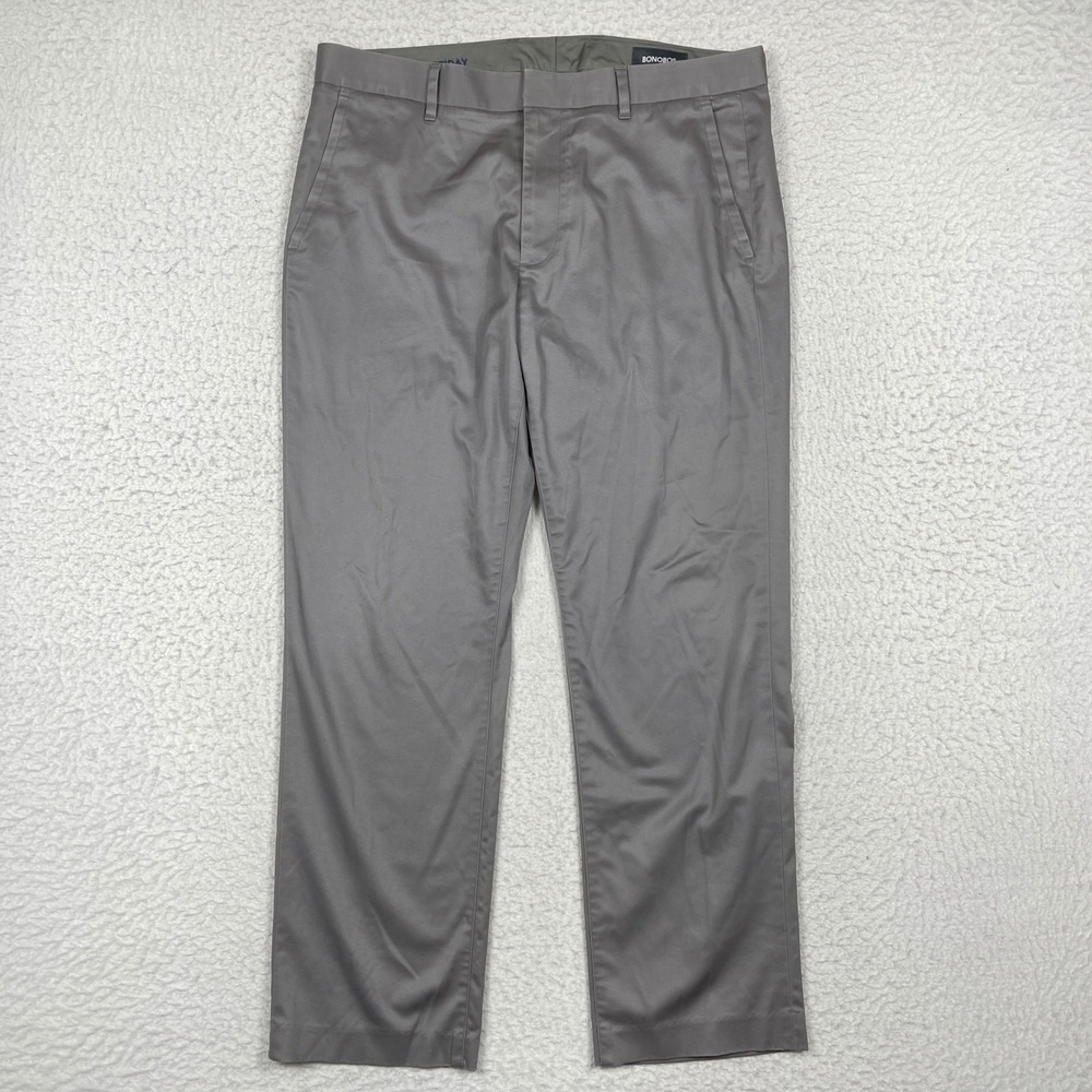 Bonobos Chinos Mens 34x28 Grey Friday Slim Fit Stretch Business Casual Modern